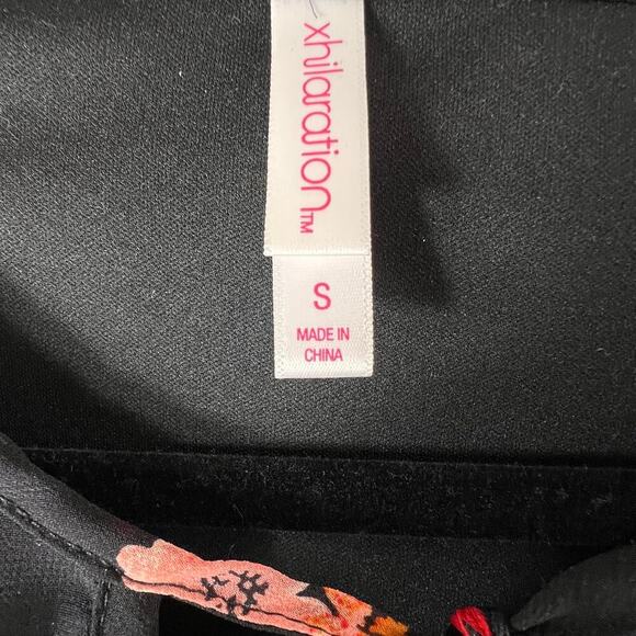 Xhilaration Black Floral Sleeveless Sheer Layered Dress Size S - Picture 3 of 6